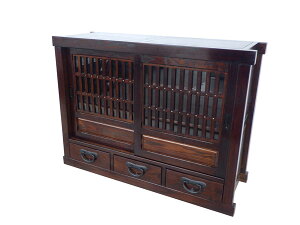 民芸家具 サイドボード 3尺サイズ 全国送料無料 代引き不可 和家具 洋家具 食器棚 メーカー直送玄関渡し"民芸家具サイドボード3尺サイズ洋家具食器棚"