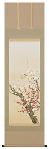 掛け軸 掛軸(かけじく)梅に鶯(川島 正行)全国送料無料無料 代引き手数無料 新品掛け軸 専門店 通販"梅に鶯(川島正行)"