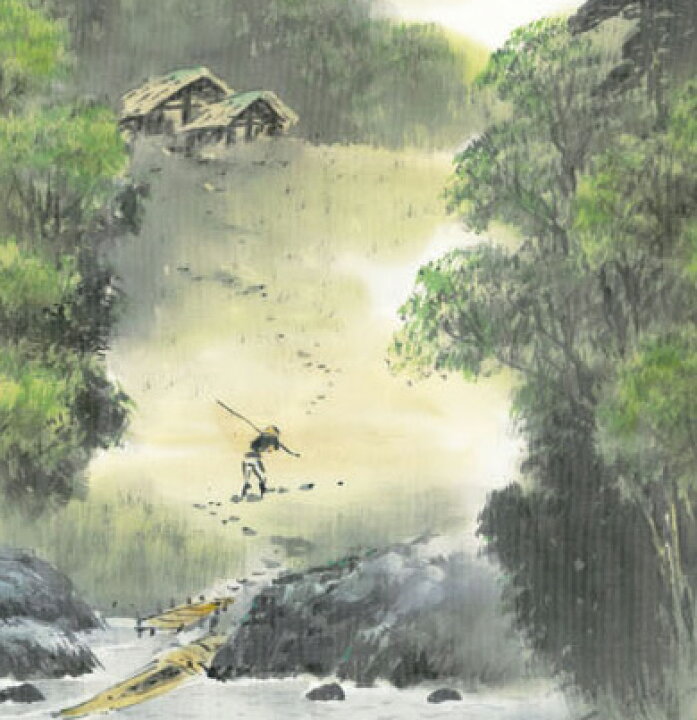 楽天市場】掛け軸 掛軸 かけじく 尺三幅 望郷彩遷 中山 雪邨 山水画 
