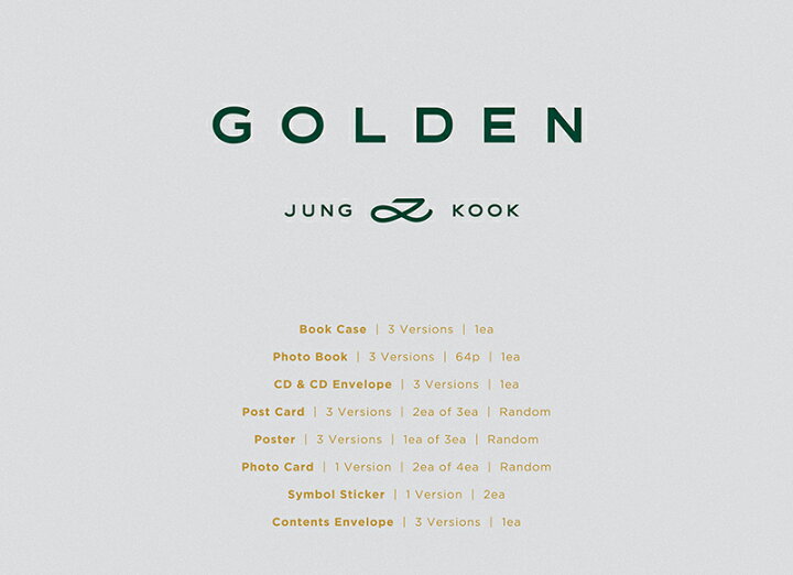 楽天市場】BTS - JUNG KOOK GOLDEN / 1st SOLO ALBUM 3種中選択 