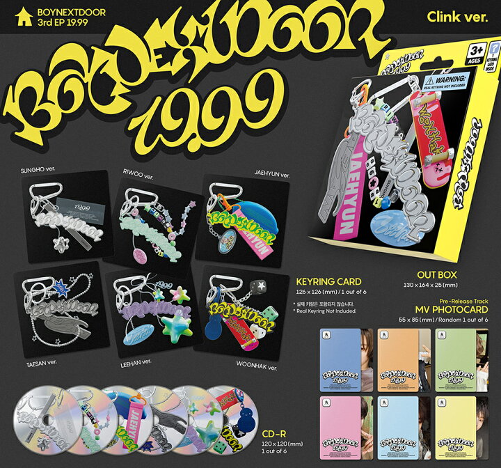 楽天市場】BOYNEXTDOOR - 19.99 / 3RD EP ALBUM (Clink ver.) 6種中 