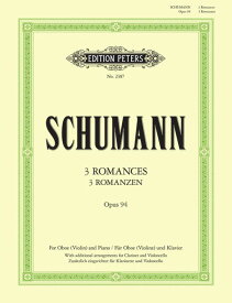 (楽譜) 3つのロマンス / 作曲：ロベルト・シューマン (オーボエ)【※必ずページ内に記載の納期をご確認ください】