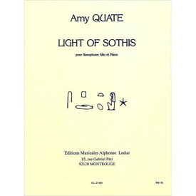 【在庫処分セール価格】(楽譜) ソティスの光 / 作曲：エイミー・クエイト(サクソフォーン)【※必ずページ内に記載の納期をご確認ください】