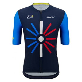 Santini サンティーニ メンズ サイクルジャージ Trionfo Tour De France Official 2023(Print) (半袖 春・夏用) / ツール・ド・フランス