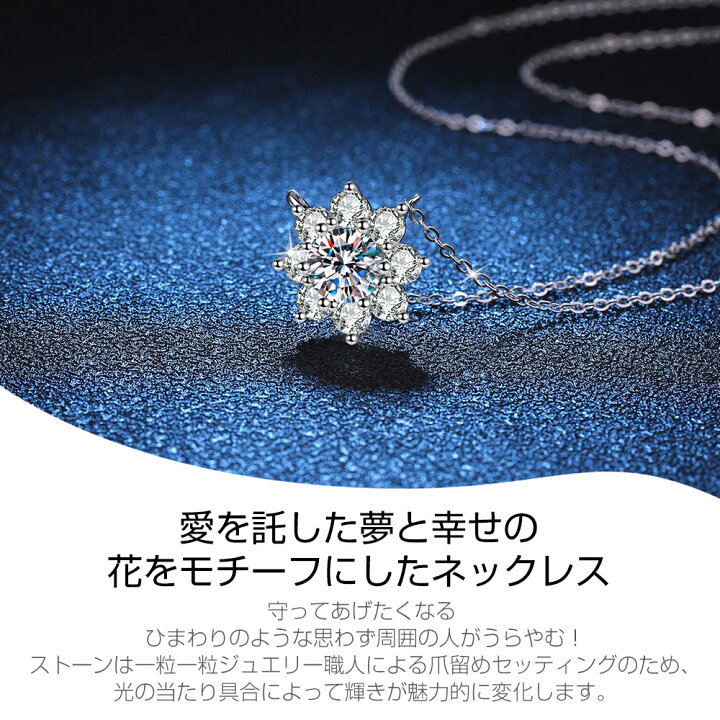 楽天市場】ネックレス レディース シンプル 大粒 豪華1ct ペンダント 