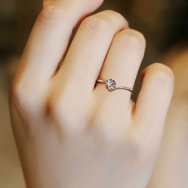 楽天市場】モアサナイト リング レディース 結婚 指輪 0.5ct シンプル  
