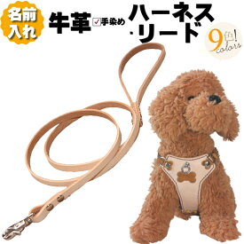犬 革 胴輪 リードセット 名前入り 本革 胸当て & 迷子札 付き ワンタッチ ハーネス リード セット 小型犬 中型犬 革幅1cm/1.5cm 名入れ ネーム入り ネームプレート 犬用ハーネス リード付き 電話番号 迷子防止 おしゃれ かわいい 簡単 ジョイント 負担が少ない 抜けない 皮
