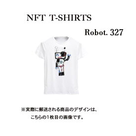 Robot327 NFT Tシャツ wearable社オリジナル ビッグTシャツ ジム ヨガ ランニング ダンス 白 ロゴ 吸水速乾 ゆったり スポーツウェア 子供が描いた絵 デザイン ロボット ユニセックス