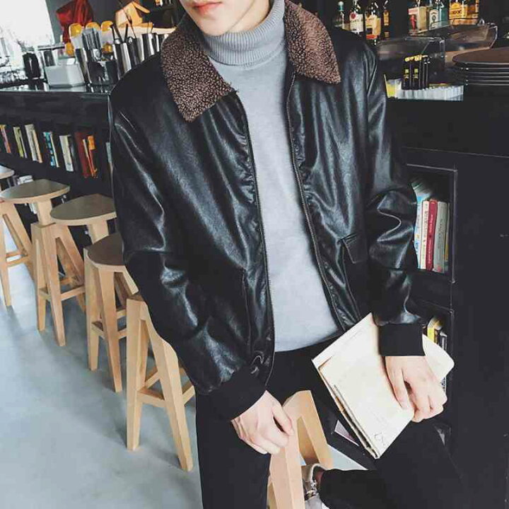 楽天市場】ライダースジャケット メンズ ショット ブルゾン 着こなし  