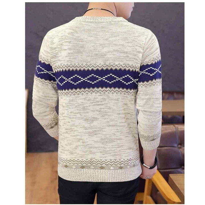 丸首セーター メンズニット 長袖 無地 トレーナー 秋冬 ニットメンズ M L Xl 2xl 3xl 4xl 5xl ベーシック 秋 セーター 5色 91 Off