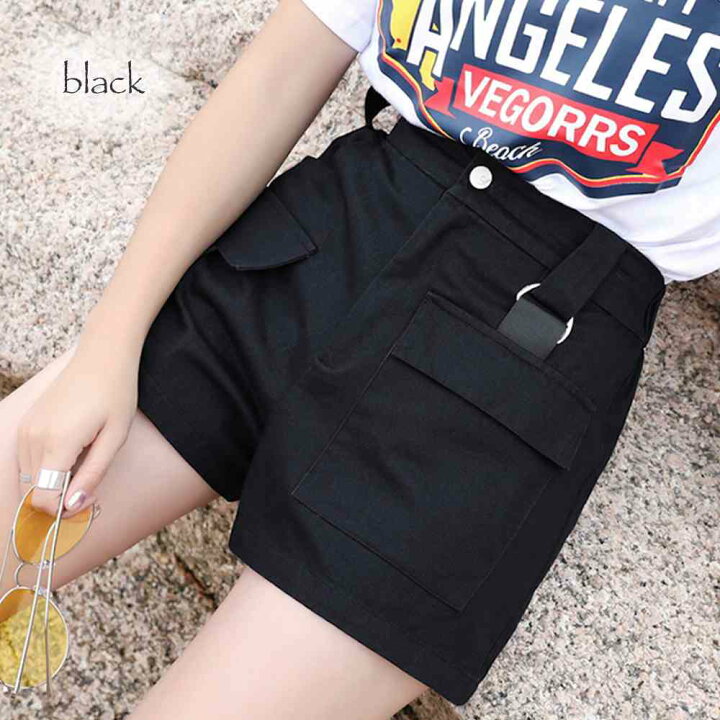 2XLサイズ ショートパンツ ズボン　女性用　韓国　ブラック　グレー