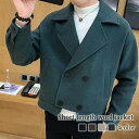 チェスターコート メンズ ショート丈ウールジャケット ハーフコート コート 大きいサイズ 黒 グレンチェック 青 ジャケット アウター ステンカラーコート トレンチコート 40代 グリーン 冬 ロングコート 秋 ショート 暖かい ピーコート ブランド 春 ロング 軽い ウール