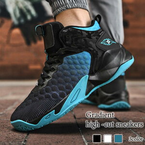 スニーカー メンズ グラデーションハイカットスニーカー 赤 春 マジック ローカット 夏 ハイカット 軽量 幅広 疲れない ブランド 冬 靴 防水 厚底 ブラック 白 4E ホワイト 高い かかとなし ラ