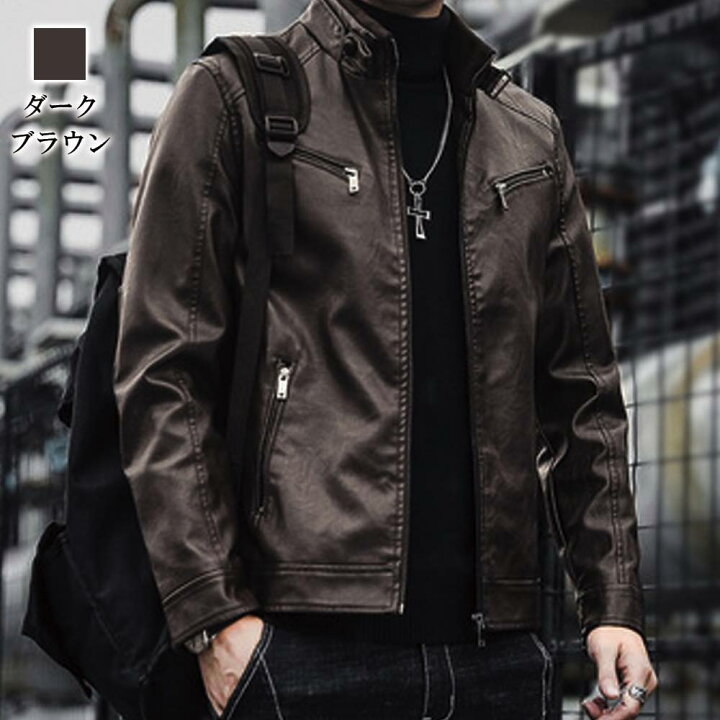 楽天市場】ライダースジャケット メンズ シングルライダースジャケット 