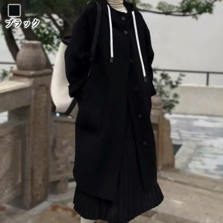 楽天市場】ポンチョ レディース フード付きウールロングコート 防寒 秋  