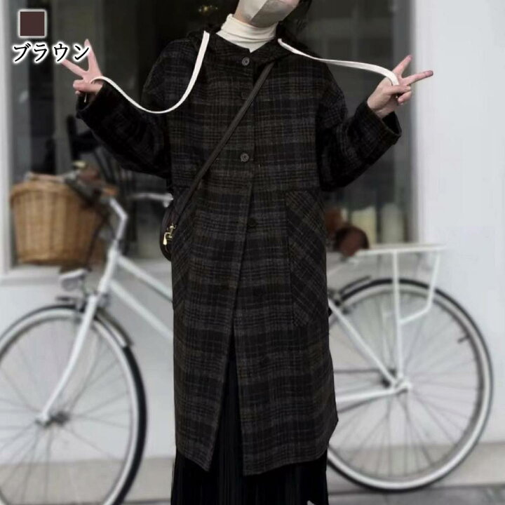 楽天市場】ポンチョ レディース フード付きウールロングコート 防寒 秋  