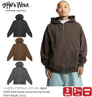 シャカウェア SHAKA WEAR 後染め ダブルジップアップ パーカー Garment Dye Double zip スエット パーカ…