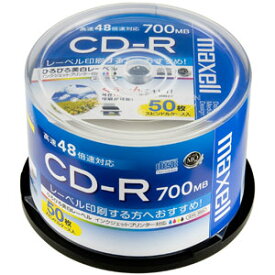 マクセル maxell CD-R 700MB ひろびろ美白レーベル 50枚 CDR700S.WP.50SP