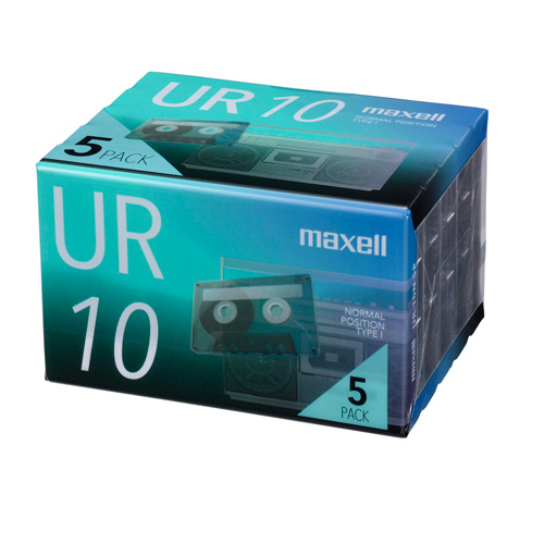 5980円（税込）以上で送料無料＆追加で何個買っても同梱０円 マクセル maxell カセットテープ「UR」 10分 5巻パック UR-10N5P