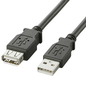 �G���R�� ELECOM USB2.0�����P�[�u���iA-A�����^�C�v�j[5.0m] U2C-E50BK