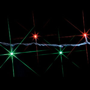 ジェフコム LEDルミネーション(連結タイプ) LEDストリング 2.5m 赤・緑 SJ-E05-25RG