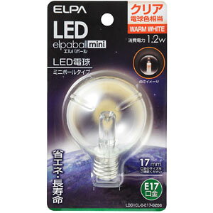 ELPA LED�d�� G50�^ E17 LDG1CL-G-E17-G266