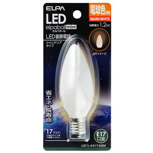 ELPA E17���� LED�V�����f���A�� �d���F LDC1L-G-E17-G322