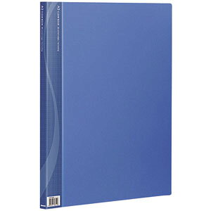 ナカバヤシ A3クリアブック 20ポケット ベーシックカラー ブルー CB1012B-N