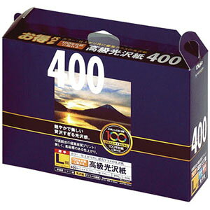 ナカバヤシ インクジェット光沢紙 100年台紙に貼れる高級光沢紙 L判 400枚 JPPG-L-400