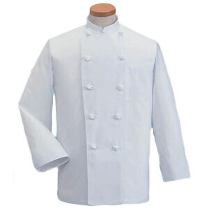 サマーコックコート 長袖 ホワイト 白 LL KD-418 サーヴォ サンペックスイスト 業務用 ユニフォーム 制服