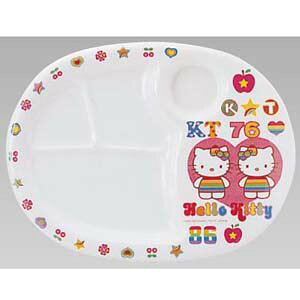 台和 メラミンお子様食器「レインボーキティ」 ランチ皿 大 MC-31