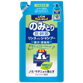 ライオン商事 ペットキレイ のみとりリンスインシャンプー グリーン 詰替 400ml 3670253