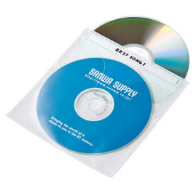 サンワサプライ DVD CD不織布ケース 100枚入り ホワイト FCD-FN100WN