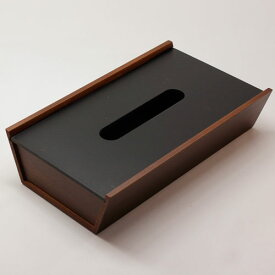 ヤマト工芸 ティッシュケース choco block YK12-002-Bk ブラック ティッシュ カバー 台形 四角 天然 木 ウッド 木製 ウッド 北欧 ナチュラル モダン 日本製