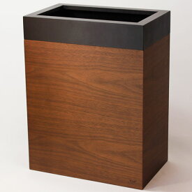 【送料無料】ヤマト工芸 ダストボックス MODERN DUST YK12-004-Bk ブラック ごみ箱 くずかご ゴミ袋 角型 四角 木 ウッド 木製 ナチュラル 北欧 高級感 デザイン 日本製