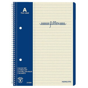 コクヨ フィラーノート 3号(A5) 2穴 罫幅7mm40枚 ス-5AN