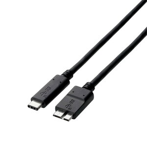 �G���R�� ELECOM USB3.1�P�[�u�� �F�ؕi�AC-microB �u���b�N USB3-CMB05NBK