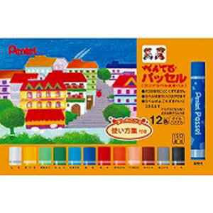 ぺんてる パッセル(クリアラベル巻きパス) 12色 ゴム掛け GHPAR-12