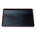 地木目長手盆 黒天朱 尺1寸 ABS樹脂