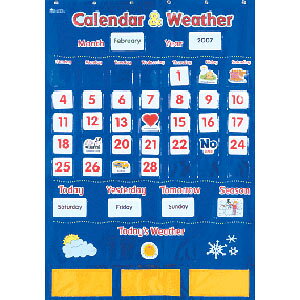 楽天市場 送料無料 Learning Resources Calendar Weather Pocket Chart ポケットチャート カレンダー 天気 Ler 2418 Webby