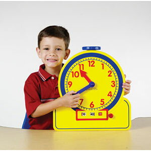Learning Resources Primary Time TeacheriTMj 12-Hour Learning ClockiRj fW^&AiO wKv fp LER 2996