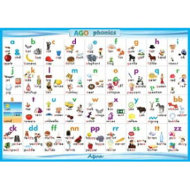 AGO AGO Phonics Aqua （Level 1） 教室用ポスター Classroom Poster [AGO カードゲーム]