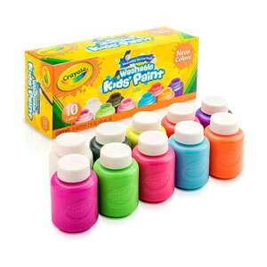 Crayola N Washable Kid's Paint 10 Neon Colors łƂLbYG̋ 10FZbg lIJ[ 542390