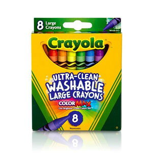 Crayola N Large Washable Crayons 8 łƂ郉[WN 8F 523280