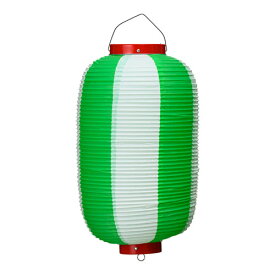 高山商店 ビニール提灯長型 9号 緑/白 B5