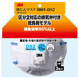 3M スリーエム 防じんマスク 排気弁付 8805-DS2 3枚入 8805-HI-3