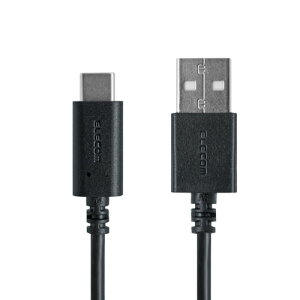 �G���R�� ELECOM USB Type-C �P�[�u�� USB2.0 �iA-C�j �u���b�N 0.5m MPA-AC05BK