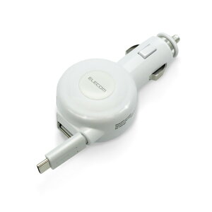 GR ELECOM ԍڏ[d J[`[W[ 2䓯[d\ ^Cv 3A Type-C&USB 60cm zCg MPA-CCC04WH