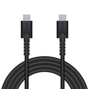 �G���R�� ELECOM USB2.0�P�[�u�� Type-C �I�X - �I�X ���ϋv Power Delivery�Ή� 2m �u���b�N MPA-CCS20PNBK