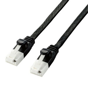 �|�X�g���� �G���R�� ELECOM LAN�P�[�u�� Cat6A �c�����܂�Ȃ� �t���b�g 7m �u���b�N RJ45�R�l�N�^ 10Gbps RoHS�w�ߏ����i10�����j LD-GFAT/BK70